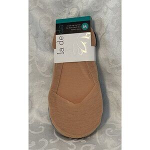 NIP 3-Pair Toe Liner Socks M: Shoe Size 5-10.5 Nude Gray & Black No Show Socks